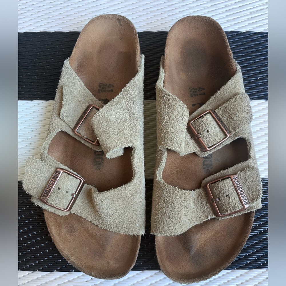 Birkenstock Suede Arizona Slides